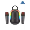 Bluetooth Çift Mikrofonlu Kablosuz Karaoke Rgb Işıklı Yüksek Sesli Müzik 4 Ses Degıstırme