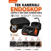 Ekranlı Tek kameralı 30 Mt Sert Kablo Yılan Endoskop Kamera 8 mm 4.3 ınc