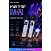 Kablosuz Karaoke Çift Mikrofon 6.5 mm Sahne Parti Düğün Aktivite Amfi Hoparlör