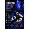 Kablosuz Karaoke Çift Mikrofon 6.5 mm Sahne Parti Düğün Aktivite Amfi Hoparlör