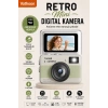 Retro Mini Dijital Kamera 1080P 1.47 İnç Flip Ekranlı Flaşlı Selfie Vlog Kamerası 4GB SD Hediyeli