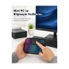 RGB Işıklı Mini Kablosuz Klavye Touchpad Combo, Bluetooth ve 2.4G Smart TV Kumandası