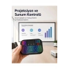 RGB Işıklı Mini Kablosuz Klavye Touchpad Combo, Bluetooth ve 2.4G Smart TV Kumandası