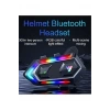 V20 Max Motor Kask Kulaklık RGB Bluetooth Motosiklet Kulaklık Intercom 2 Kişi 300 Metre Eşleşme