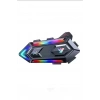 V20 Motor Kurye Kask Kulaklık RGB Modlu Bluetooth Motosiklet Kulaklık 5.3 Bluetooth Intercom