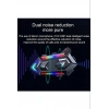 V20 Motor Kurye Kask Kulaklık RGB Modlu Bluetooth Motosiklet Kulaklık 5.3 Bluetooth Intercom
