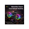 Y13 Motor Kask Kulaklık RGB Modlu Radyolu Motosiklet Kulaklık 5.3 Bluetooth Intercom