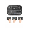 ZK-08 RGB Işıklı Mini Kablosuz Klavye Touchpad Bluetooth ve 2.4G Smart TV Kumandası