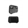 ZK-08 RGB Işıklı Mini Kablosuz Klavye Touchpad Bluetooth ve 2.4G Smart TV Kumandası