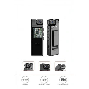 4k 180 Derece Vücut Kamerası Wifi Gece Görüşlü Aksiyon Kamerası