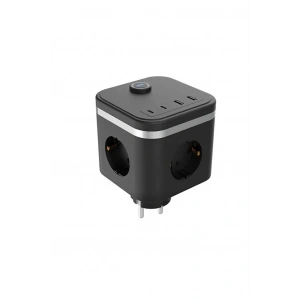 Termal Akım Korumalı Isıya Dayanıklı 3lü Duvar Tipi Priz 2x Usb 2x Typce 3680 w