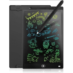 20 Inc Renkli Lcd Grafik Dijital Kalemli Çizim Tableti Yazı Tahta Not Yazma Eğitim Tableti Siyah