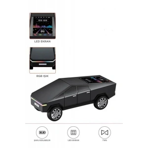 D68 Cyber Model Araba Tasarımlı Bluetooth Hoparlör 15W Güçlü Ses RGB LED /TWS/USB