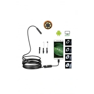 Endoskop Yılan Video Kamera Ledli 2 Metre 7 Mm Su Geçirmez Sert Kablo