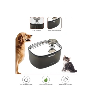 Otomatik Filtreli Kedi Köpek Su Pınarı Su Çeşmesi Ultra Sessiz Su Şelalesi 2,5Lt