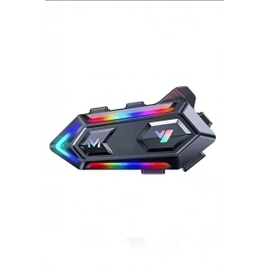 V20 Motor Kurye Kask Kulaklık RGB Modlu Bluetooth Motosiklet Kulaklık 5.3 Bluetooth Intercom