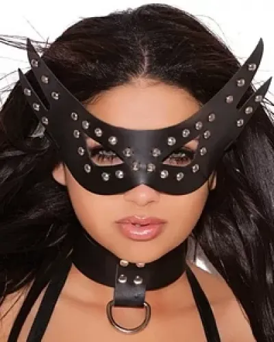 Fantazi Deri Metalli Maske