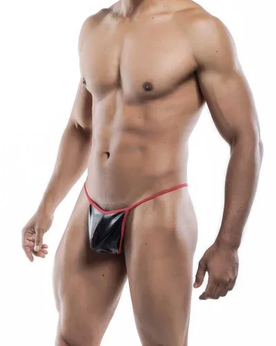 Fantezi Kırmızı Lastikli Lame Erkek String – Tanga