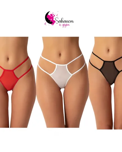 Kadın 3lü Tül String