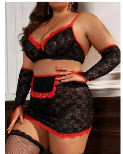 Fantazi Seksi Dantel Babydol Fantezi Gecelik (Çorapsız)