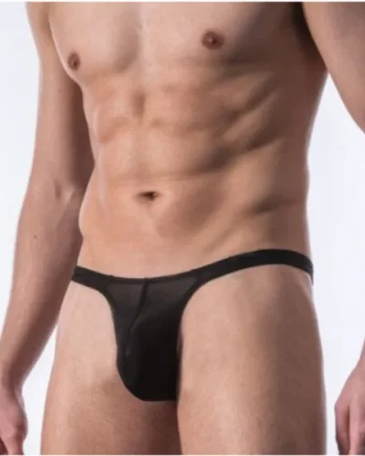 Fantazi Siyah Seksi Transparan Erkek İç Çamaşırı