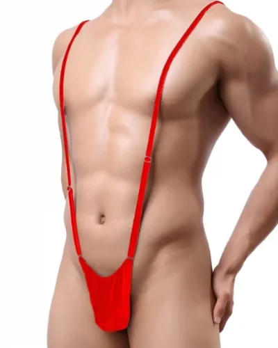 Fantezi Lastikli Kırmızı Erkek String – Tanga