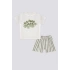 US POLO KIZ BEBEK 2LI KISA KOL T-SHIRT TAKIM - KREM