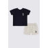 ERKEK BEBEK 2 LI KISA KOL T-SHIRT TAKIM - KREM