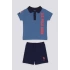 ERKEK BEBEK KISA KOL TSHIRT 2 Lİ TAKIM - COBALT