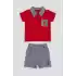 ERKEK BEBEK 2 Lİ KISA KOL T-SHIRT TAKIM - KIRMIZI