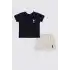 ERKEK BEBEK 2 LI KISA KOL T-SHIRT TAKIM - KREM
