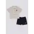 ERKEK BEBEK 2 LI KISA KOL T-SHIRT TAKIM - LACİVERT