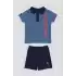 ERKEK BEBEK KISA KOL TSHIRT 2 Lİ TAKIM - COBALT