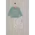 US POLO KIZ BEBEK UZUN KOL 2LI TAKIM  - SU YEŞİLİ