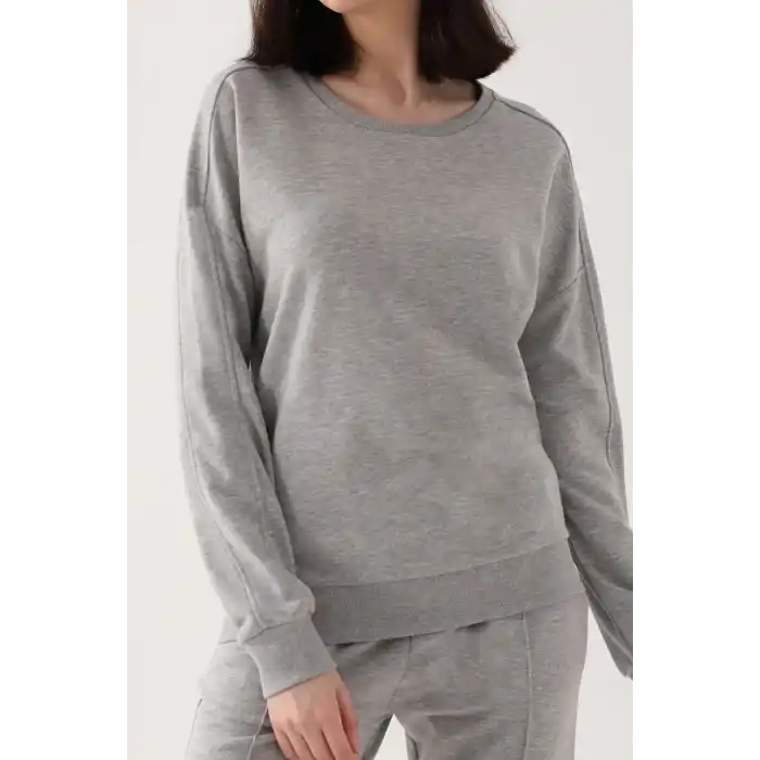 ARNETTA KADIN EŞOFMAN TAKIM - GRİ MELANJ