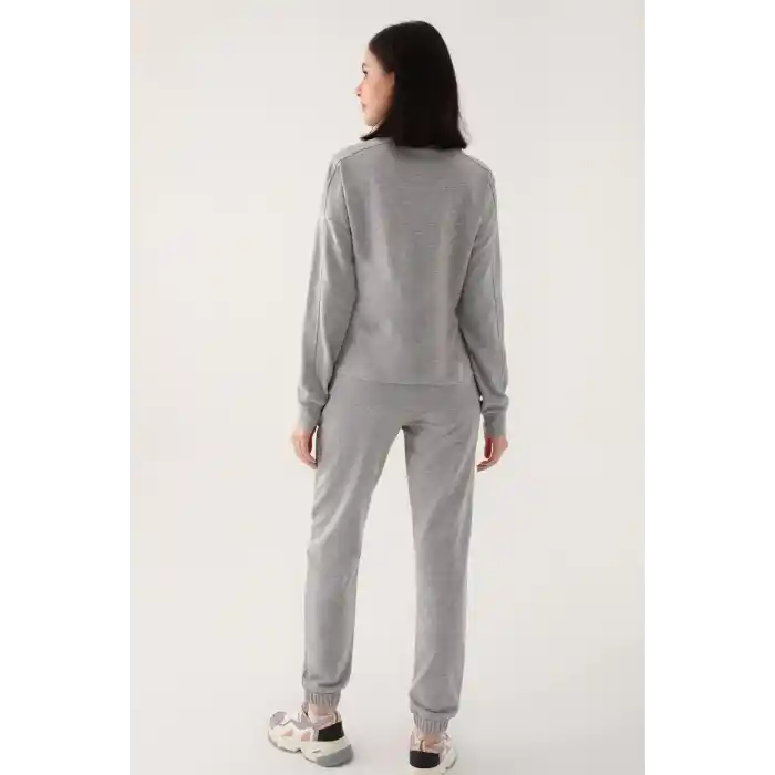 ARNETTA KADIN EŞOFMAN TAKIM - GRİ MELANJ