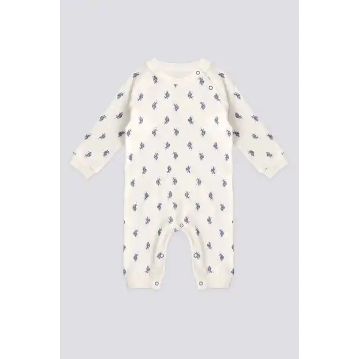 ERKEK BEBEK PATİKSİZ TULUM - KREM