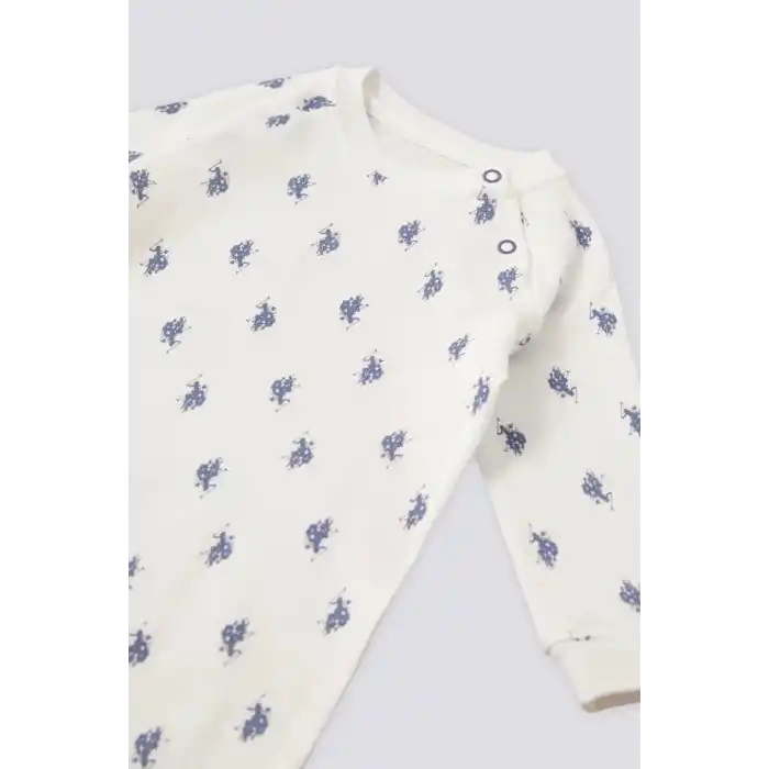 ERKEK BEBEK PATİKSİZ TULUM - KREM