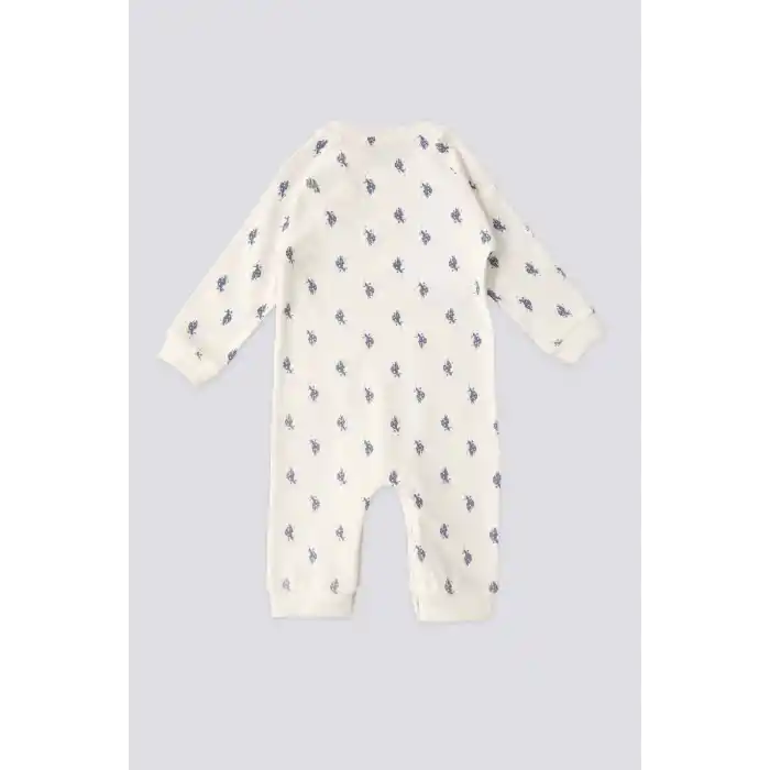 ERKEK BEBEK PATİKSİZ TULUM - KREM