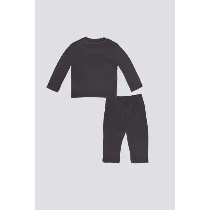 ERKEK BEBEK UZUN KOL 2Lİ TAKIM - ANTRASİT