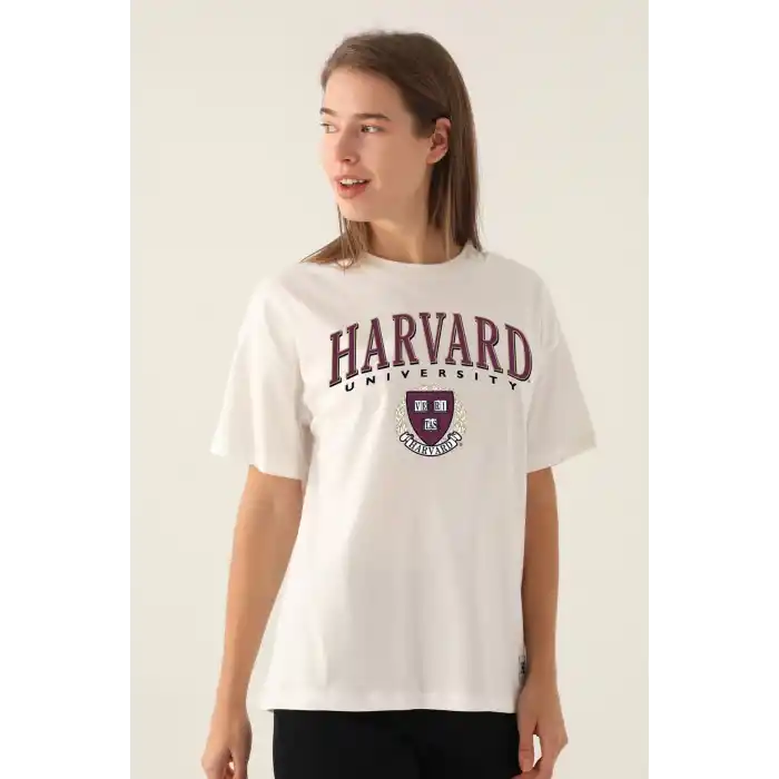 HARVARD KADIN TEK ÜST  - KREM