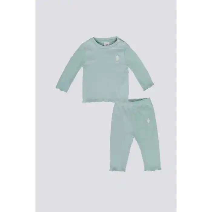 KIZ BEBEK UZUN KOL 2Lİ TAKIM - A.MİNT