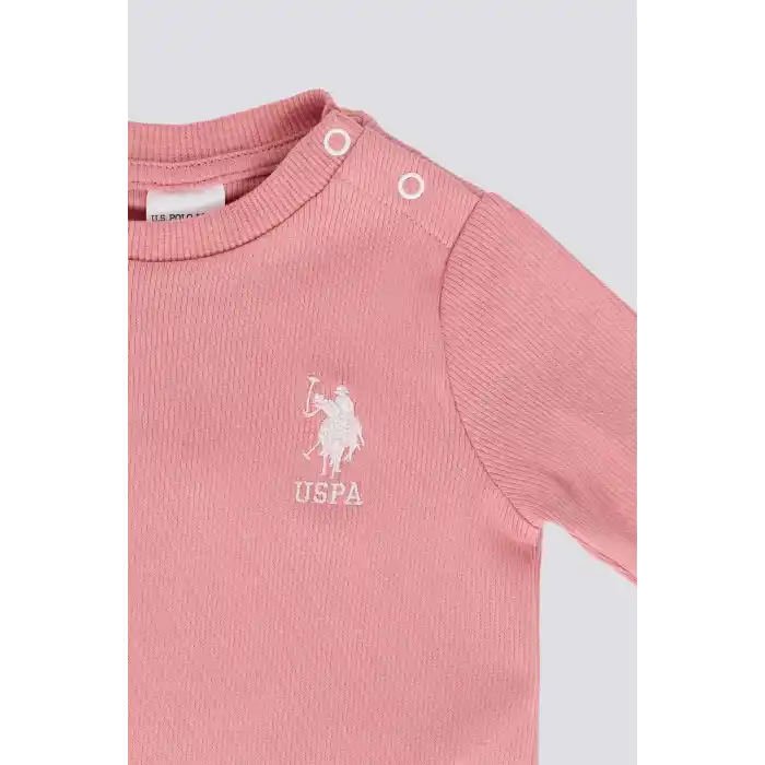 KIZ BEBEK UZUN KOL 2Lİ TAKIM - RETRO PEMBE