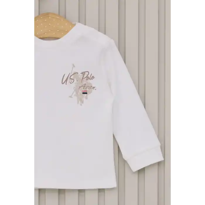 US POLO ERKEK BEBEK 2LI TAKIM  - KREM