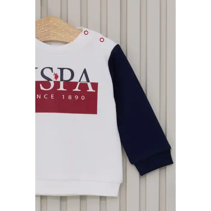 US POLO ERKEK BEBEK 2LI TAKIM - KREM