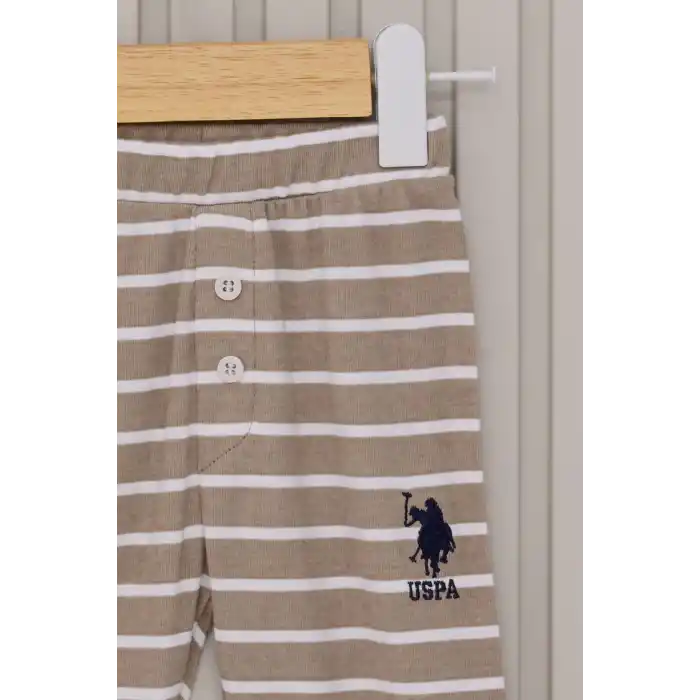 US POLO ERKEK BEBEK 2LI TAKIM  - KREM