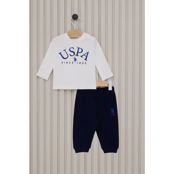US POLO ERKEK BEBEK 2LI TAKIM  - KREM SAX