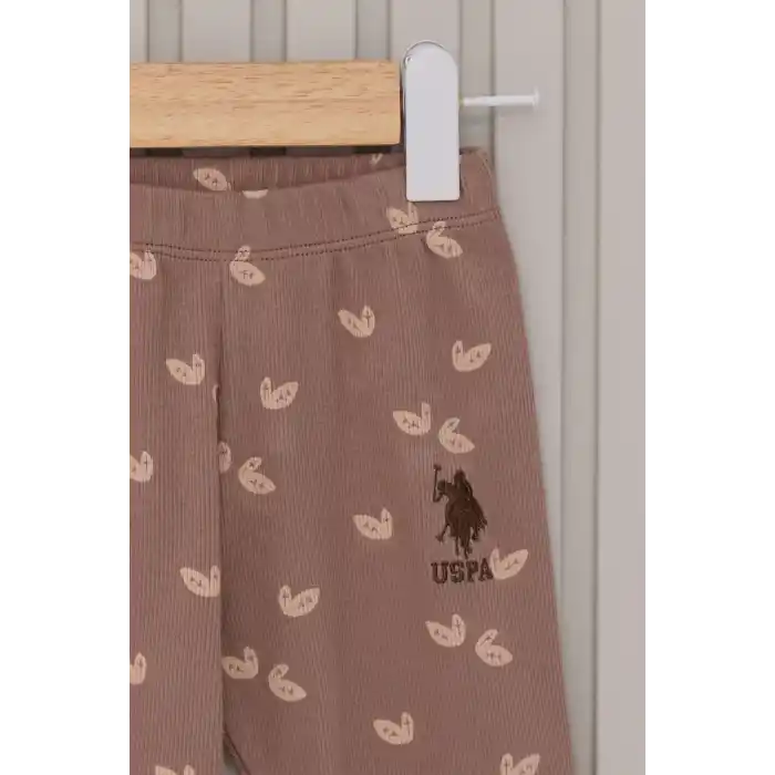 US POLO KIZ BEBEK 2LI TAKIM - VİZON