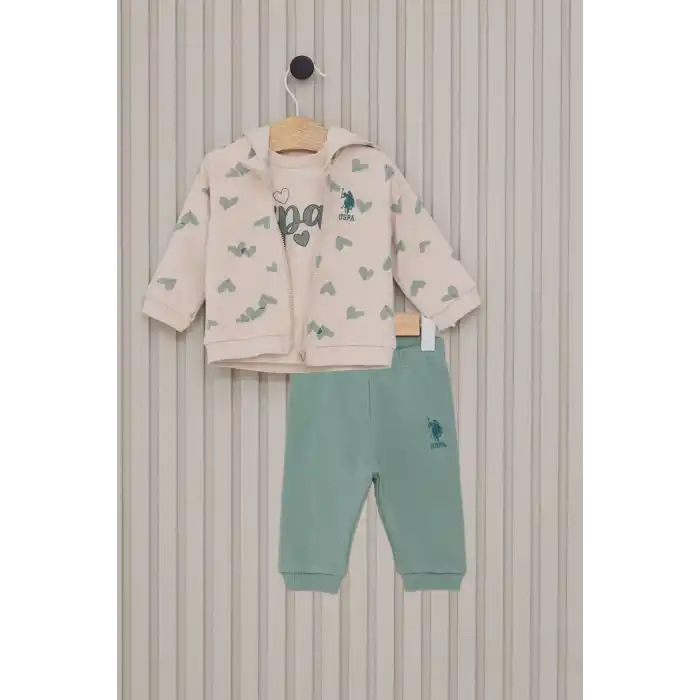 US POLO KIZ BEBEK 3LU TAKIM  - A.BEJ
