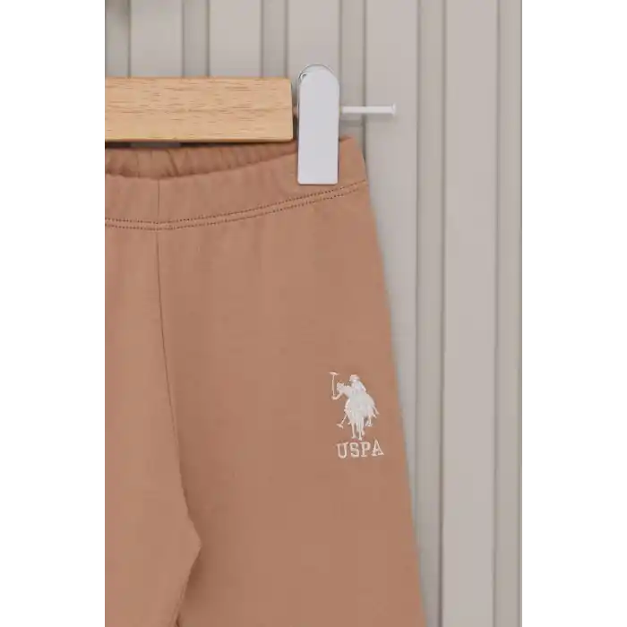 US POLO KIZ BEBEK 3LU TAKIM  - AÇIK BEJ